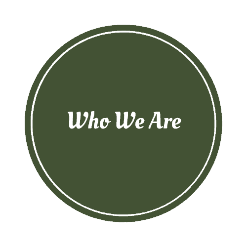 green circle with who we are title